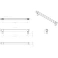 thumbnail image 4 of Jeffrey Alexander 293-192 Zane 7-9/16" (192Mm) Center To Center Square Bar Cabinet Handle, 4 of 7
