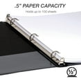 thumbnail image 3 of Samsill, SAM11100, Round Ring Value Storage Binder, 1 Each, Black, 3 of 6