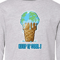 thumbnail image 4 of Inktastic Keep It Cool Melting Earth Ice Cream Cone Long Sleeve Youth T-Shirt, 4 of 5