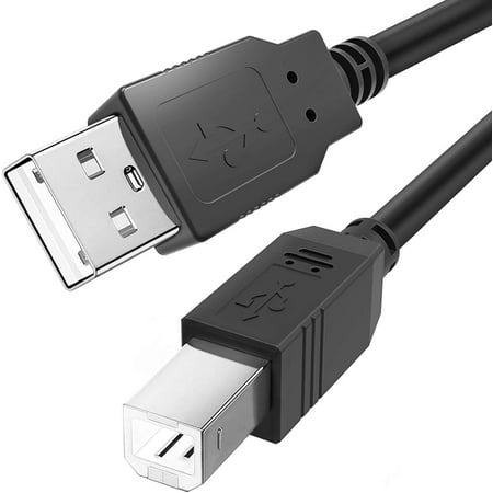 USB Printer Cable for Canon Ancable 6-Feet USB 2.0 A Male to Type B Male Plug High Speed Scanner Data | Walmart