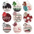 thumbnail image 2 of Christmas Wooden Hanging Sign Door Decoration Merry Christmas Wreath listing Wooden Wall Decor for Home Indoor Outdoor Decoratio, 2 of 5