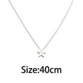 thumbnail image 5 of Naierhg Necklace Simple Anti-rust Women Five Point Star Shape Clavicle Chain for Dating Silver, 5 of 7