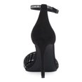 thumbnail image 2 of INC Womens Black Cushioned Arch Support Embroidered Adjustable Jaspen Round Toe Stiletto Buckle Dress Pumps Shoes 6.5 M, 2 of 4