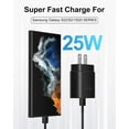 thumbnail image 2 of Super Fast Charging Wall Charger - 25W PD Charger Adapter with 3.3FT Cable for LG Wing Super Fast USB C Charger Kit - Black, 2 of 5