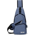 thumbnail image 1 of Bolso Bandolera Bluelander con Puerto USB, Azul, 1 of 5