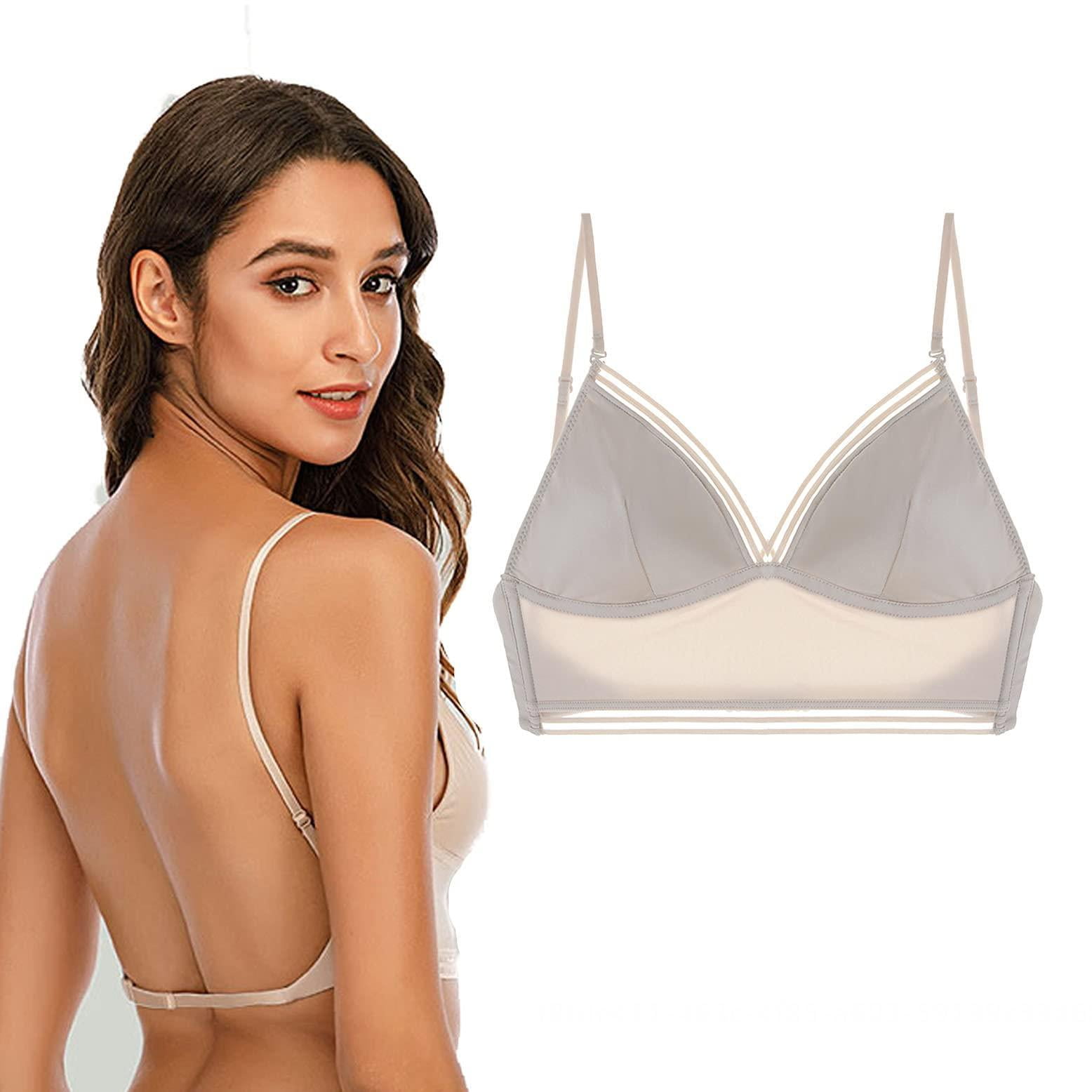 Deep Back Bra Deep V No Steel Ring Invisible Underwear U Shape Bra Push