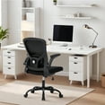 thumbnail image 2 of Office Computer Chair with Headrest, Mesh Home Office Chair with Adjustable Back Support & Armrest, High Back Ergonomic Rolling Work Chair for Study Bedroom, Office Chair, Conference Chair, Black, 2 of 8