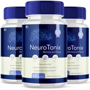 (3 Pack) NeuroTonix - Neuro Tonix - Memory Booster Dietary Supplement for Focus, Memory, Clarity, & Energy - Advanced Cognitive Formula for Maximum Strength - 180 Capsules
