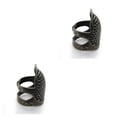 thumbnail image 1 of Cateissary Anillo de dedal de latón de protección, de trabajo duro, manualidades hechas a mano, accesorios de manualidades DIY para Plateado oscuro S 2piezas, 1 of 6