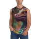 thumbnail image 1 of Balery Rainbow Scales Fantasy Dragon Camisetas sin mangas para hombre, absorbe la humedad y protege contra el mal olor.-3X-Large, 1 of 7