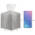 thumbnail image 4 of 2Pcs Tissue Box Covers Modern PU Leather Kleenex Square Tissue Box Holder for Desktop Bedside Table Bathroom, 4 of 6