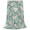 thumbnail image 2 of Bingfone Hand Drawn Chickens Print Flannel Fleece Blanket Throw Blanket For Bed,Sofa,Couch,Travel,Camping(80"X60"), 2 of 9