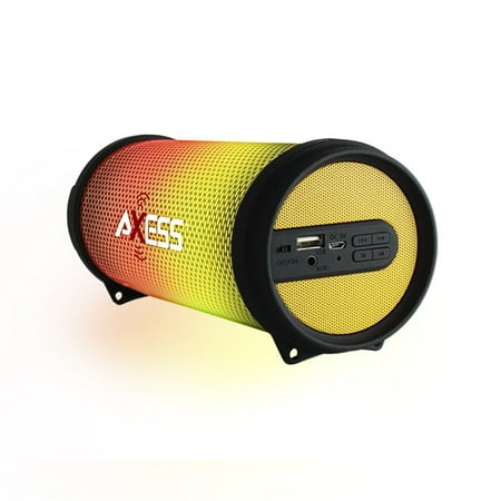UPC: 0818443016249 | Axess HIFI BT Media Speaker with Colorful RGB Lights in Yellow
