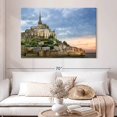 thumbnail image 2 of Elephant Stock Historic Mont Saint Michel Wall Art - Horizontal Canvas Wall Art - Living Room Wall Decor - Religion And Spirituality Canvas - Beige And Brown Decor - 51" x 34", 2 of 8