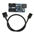 thumbnail image 4 of Divisor de encabezado USB 2.0 Bling Bling de 1 a 2 para placa base, 4 of 12