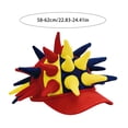thumbnail image 2 of Unisex Novelty Spike Sun Visor Hat Plush Soft Costume Cap for Summer Sports and Party Events Halloween Dress Up, 2 of 7