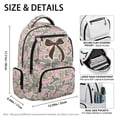 thumbnail image 7 of HUIACONG Camo Bow Print Backpack for Teen Girls 8-16, Adjustable Padded Straps School Bag, Water Resistant Multi Pocket Large Capacity Bookbag for School Travel Daily Use, 7 of 7
