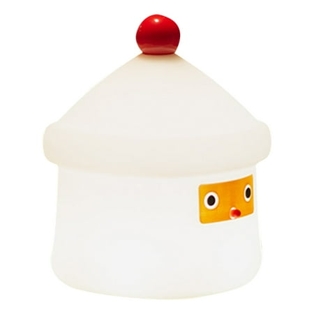 

Cute Night Light House Shape Santa Lamp USB Rechargeable Warm Color for Kids Bedroom White Warm Light