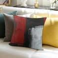 thumbnail image 3 of BANET  Red and Black Throw Pillow Covers - Grey Abstract Art Painting Pillowcase Modern Decorative Cushion Cover for Sofa Bedroom Living Room Décor 24x24in, 3 of 5