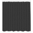 thumbnail image 2 of Ambesonne Chevron Shower Curtain, Digital Style Zigzag Grid, 69"Wx75"L, Black White, 2 of 4