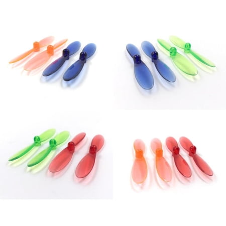 HobbyFlip Blue Red Orange and Green Transparent Propellers Compatible with Extreme Fliers Micro Drone 2.0
