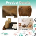 thumbnail image 5 of Critter Sitters 14-in. Seat Height Faux-Leather Brown Cow Animal Shape Ottoman, 5 of 17