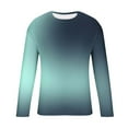 thumbnail image 3 of ZUKMRJPC Men's Crewneck Sweatshirt Gradient Color Casual Long Sleeved Sweatshirts Fall Fashion Soft Comfortable Cotton Pullover Shirts, 3 of 4