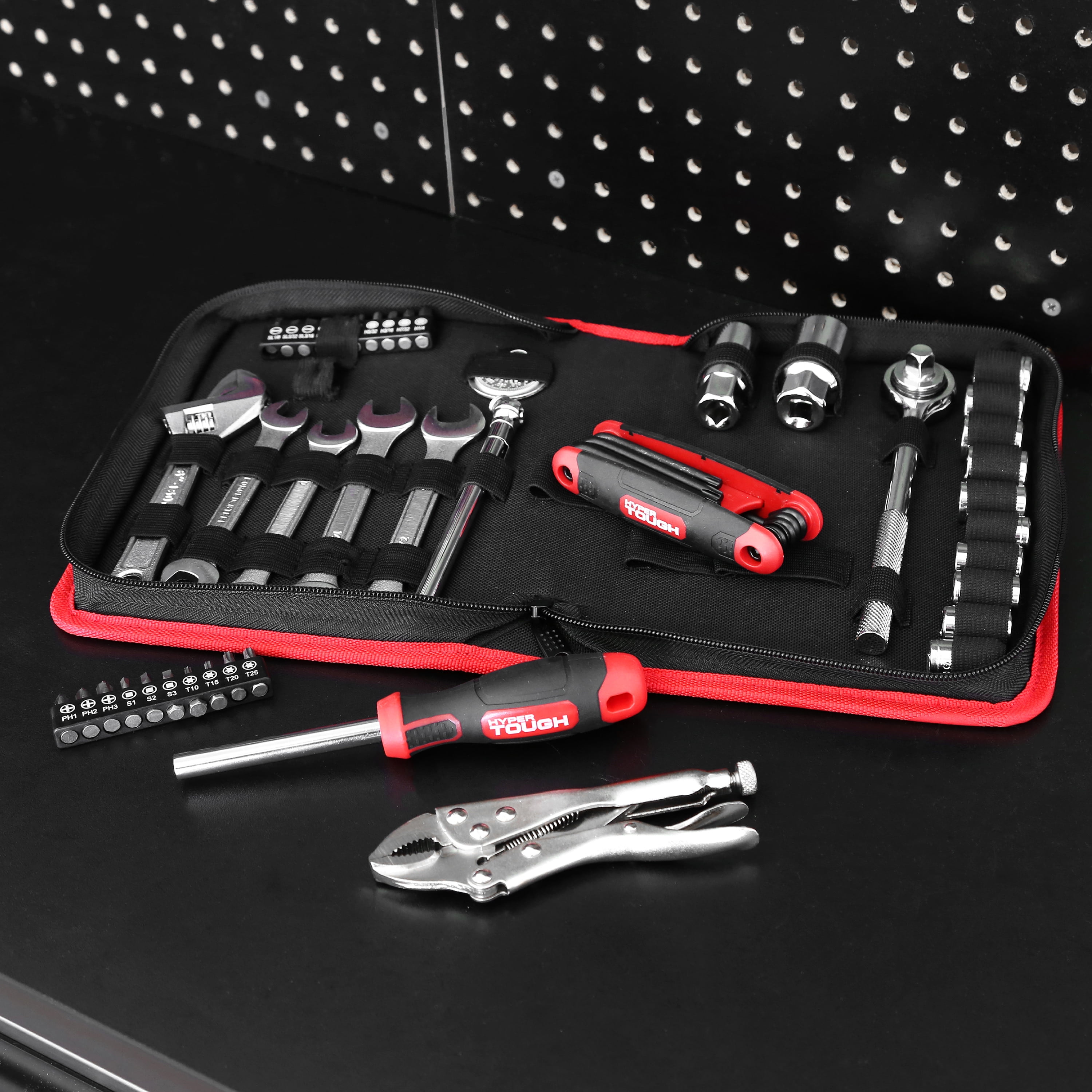 Hyper Tough Kit de herramientas para automóviles y motocicletas Ht de 51  piezas
