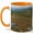 Orange, variant on Mountain Reforestation Coffee Mug, Tree Planting Landscape Nature Design, 11 oz Ceramic Cup