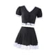 thumbnail image 4 of Traje de baño para mujer, sujetador de copa acolchado, ligero, con volantes, conjunto de bikini para piscina M, 4 of 9