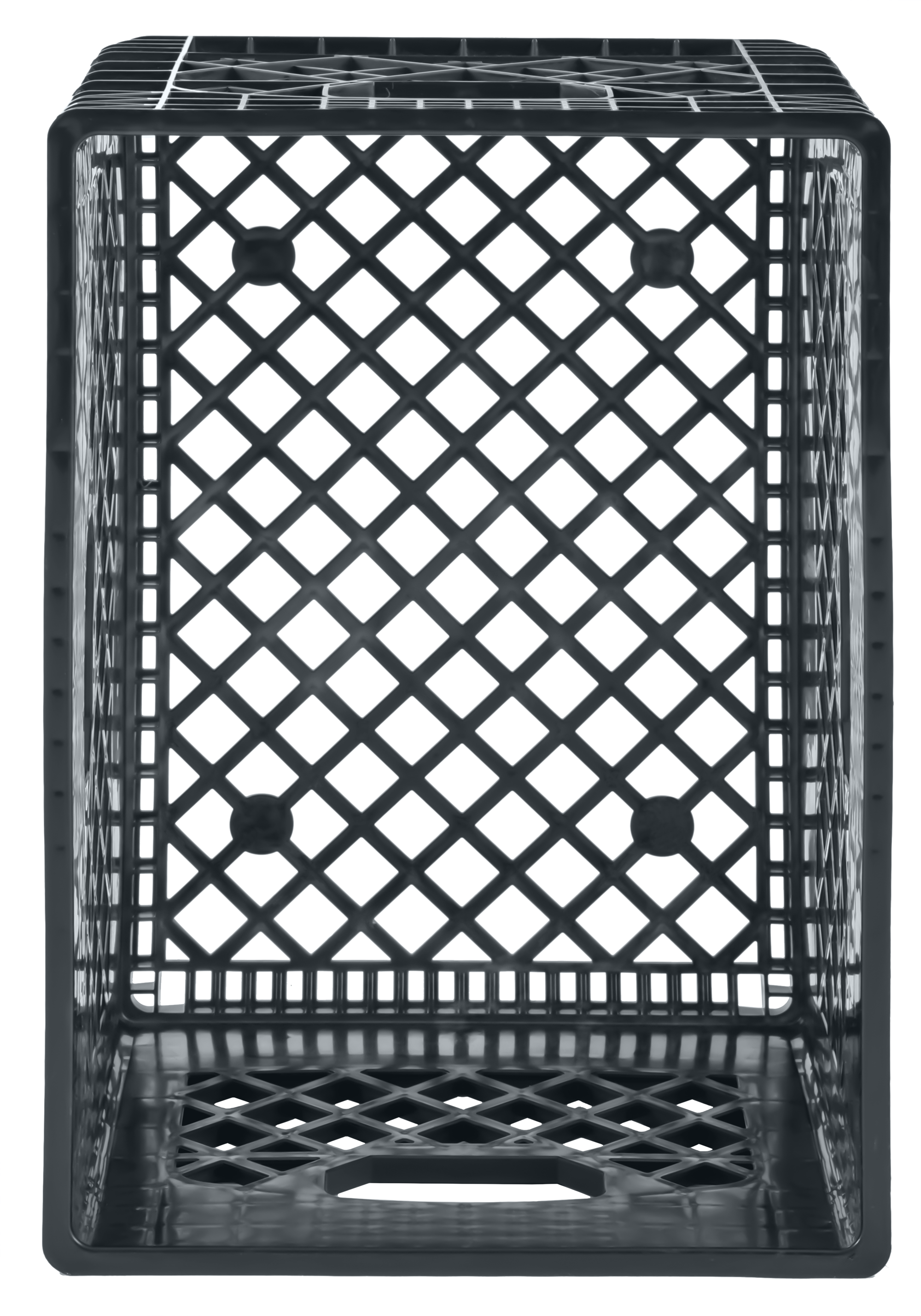 Style Selections Plastics Crates 17-in W x 11-in H x 14-in D Black Plastic Milk Crate CR0100