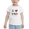 thumbnail image 2 of I Love Dad Just Not As Much As Mum Funny Toddler T-Shirts for Boys Girls (White, 4T), 2 of 5