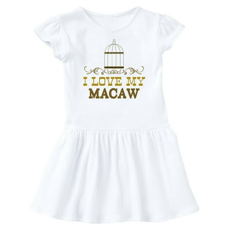 

Inktastic I Love My Macaw Gift Baby Girl Dress