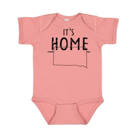 

Inktastic It s Home- State of South Dakota Outline Distressed Text Gift Baby Boy or Baby Girl Bodysuit