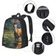thumbnail image 2 of Fotbe Peaceful Deer Lily Pond Mochila para Hombre y Mujer - Tela Oxford 600D Resistente - Mochila Impermeable de Gran Capacidad para Escuela, Viajes y Senderismo, 2 of 6