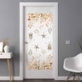 thumbnail image 3 of Non-Adhesive Static Cling Window Tint, Orange Eucalyptus Coastal Window Privacy Film Frosted, Beach Starfish Conch Insulated Windows Frosted Films for Living room, 35.4 x 78.7 Inches, 3 of 9
