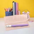 thumbnail image 4 of RXIRUCGD Solid Colour Transparent Stationery Box Students Children Stationery Macaron Flip Lid Pencil Case Plastic Small Fresh, 4 of 5
