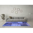 thumbnail image 3 of Ahgly Company Indoor Round Patchwork Blue Transitional Area Rugs, 8' Round, 3 of 4