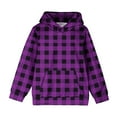 thumbnail image 3 of Girls Sweatshirt Winter Crewneck Oversized Hooded Sweatshirt Kids Fashion Long Sleeve Pullover Tops 4-14 Years for Girls and Boys Toddler Sweaters Purples 11T, 3 of 6