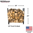 thumbnail image 3 of The Woodhaven 2 Foot Indoor Outdoor Black Firewood Rack, 3 of 4