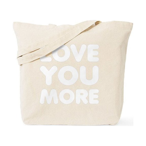 CafePress - Love You More Tote Bag - Unisex Canvas Tote Bag, Beige, 1-Piece