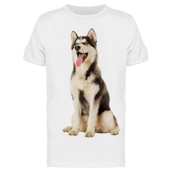 Husky Dog T-Shirt Men -Image by Shutterstock Men T-Shirt, Male Large