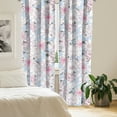 thumbnail image 2 of Ambesonne Floral Inspiration Curtains, Dahlias Paradise, Pair of 28"x95", Off White Pink Soft Blue, 2 of 5