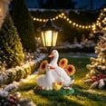 thumbnail image 4 of Christmas Resin Solar Goose Light - Glowing Porch Garden Statue Decor for Holiday Parties, Warm LED Indoor Outdoor Figurine Ornament for Mantel, Yard, 4 of 6
