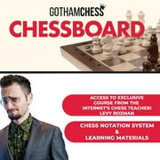 GothamChess, Chess Game board , Premium Wooden Finish Folding Board with Magnetic Pieces, Brown