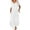 White, variant on Summer Dress Saving! Women Casual Short Sleeve V Neck Swing Dress Casual Maxi Beach Dress with Pockets Green L
