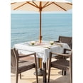 thumbnail image 2 of Outdoor Tablecloth with Umbrella Hole and Zipper, Spring Floral Pig Square Table Cloth 60x60 Inch Waterproof Tablecloth, Elegant Flowers Leaves Farmhouse Wooden Picnic Table Cover for Patio Camping, 2 of 7