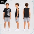 thumbnail image 2 of RBX Boys Athletic Outfit Shorts Set Short Sleeve Shirts Dry Fit Sleeveless Jersey & Shorts 3 Piece, 2 of 7