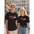 thumbnail image 1 of Camiseta informal de manga corta con cuello redondo y estampado de termómetro de corazón para adultos, hombres, mujeres, adolescentes, jóvenes y ocio., 1 of 5
