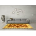 thumbnail image 3 of Ahgly Company Machine Washable Indoor Rectangle Oriental Yellow Traditional Area Rugs, 2' x 5', 3 of 4